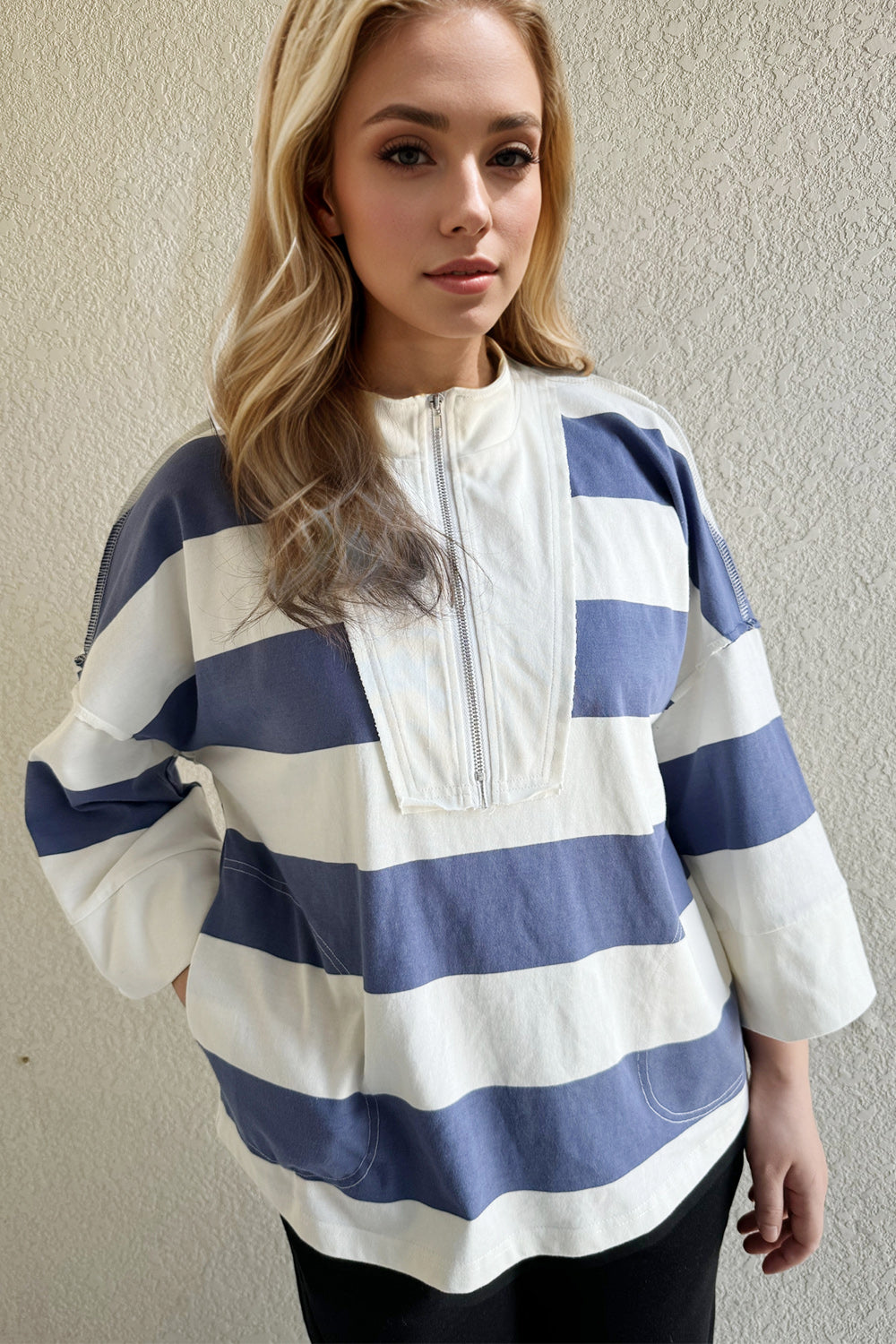 Classic Striped Cotton Pullover – Comfortable & Casual Style