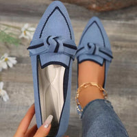 Pointed Toe Bow Detail Loafers – Casual Flats in Multiple Colors