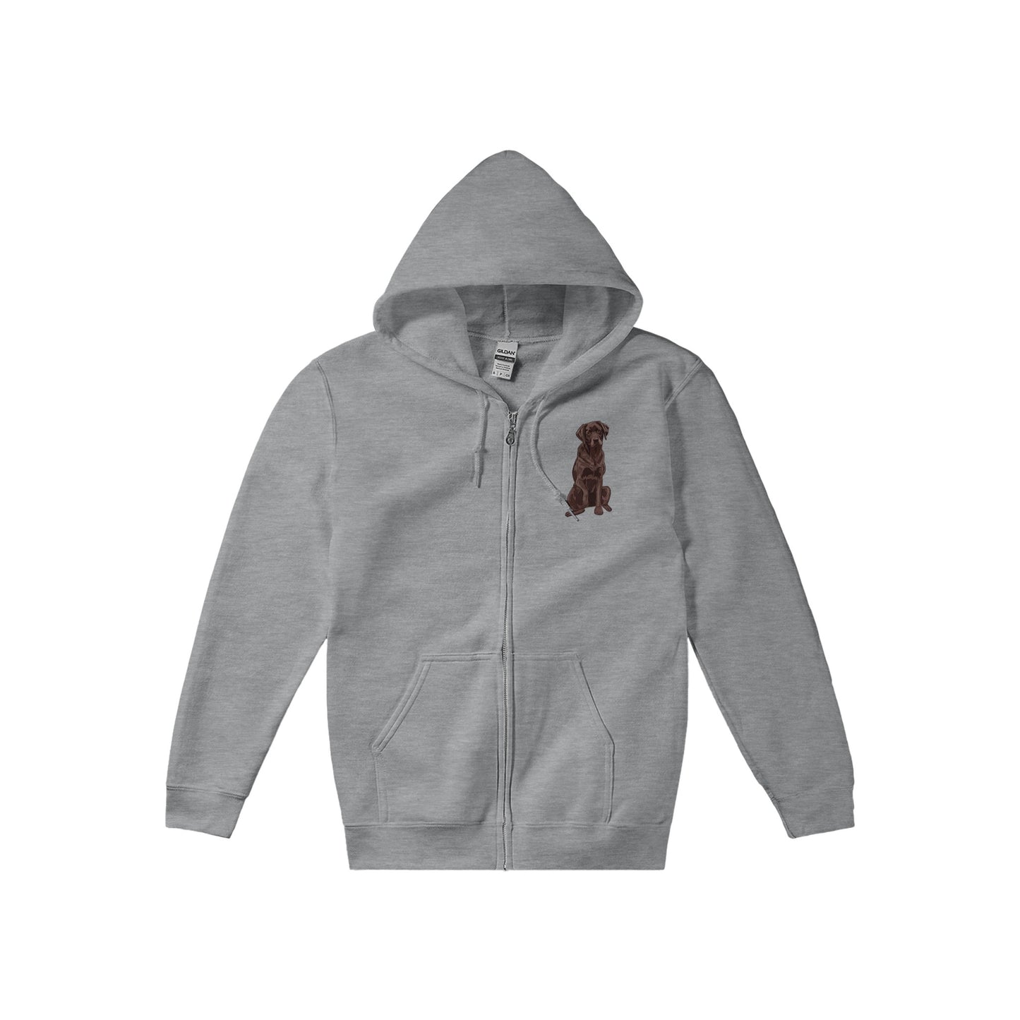 Cocoa Printed Zip Hoodie