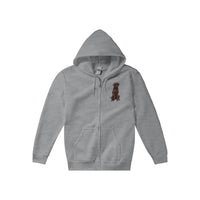 Cocoa Printed Zip Hoodie