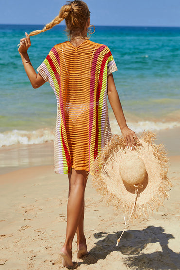 Colorful Knit Beach Cover-Up