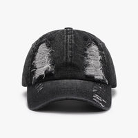 Distressed Denim Baseball Cap – Adjustable Cotton Hat in Multiple Colors