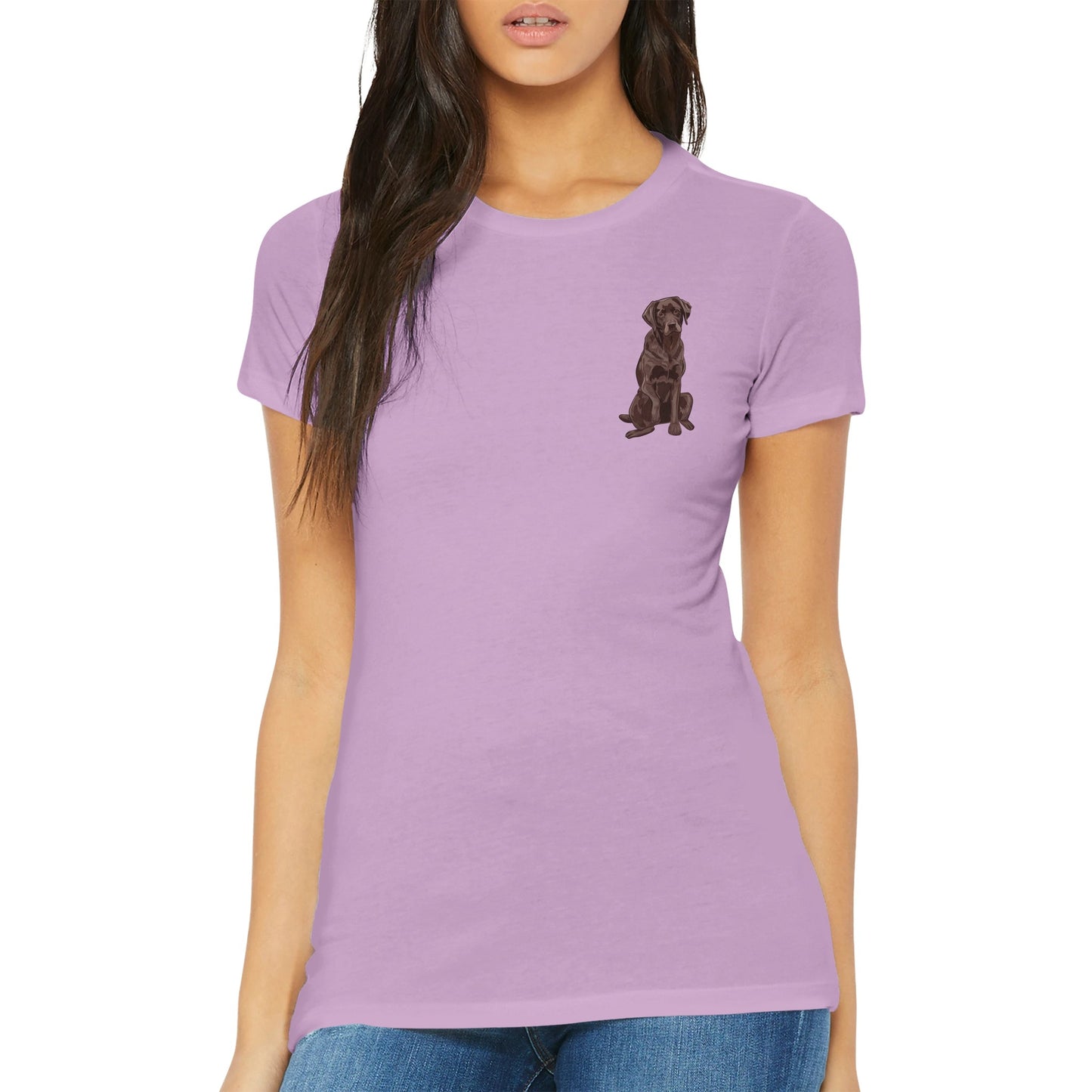 Cocoa Print Premium Women's Crewneck T-shirt