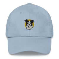 Embroidered Collie Craze Happy Blue Dad Hat