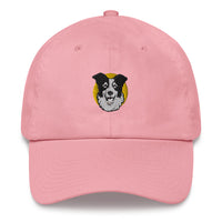 Embroidered Collie Craze Happy Blue Dad Hat