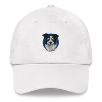 Embroidered Collie Craze Happy Blue Dad Hat