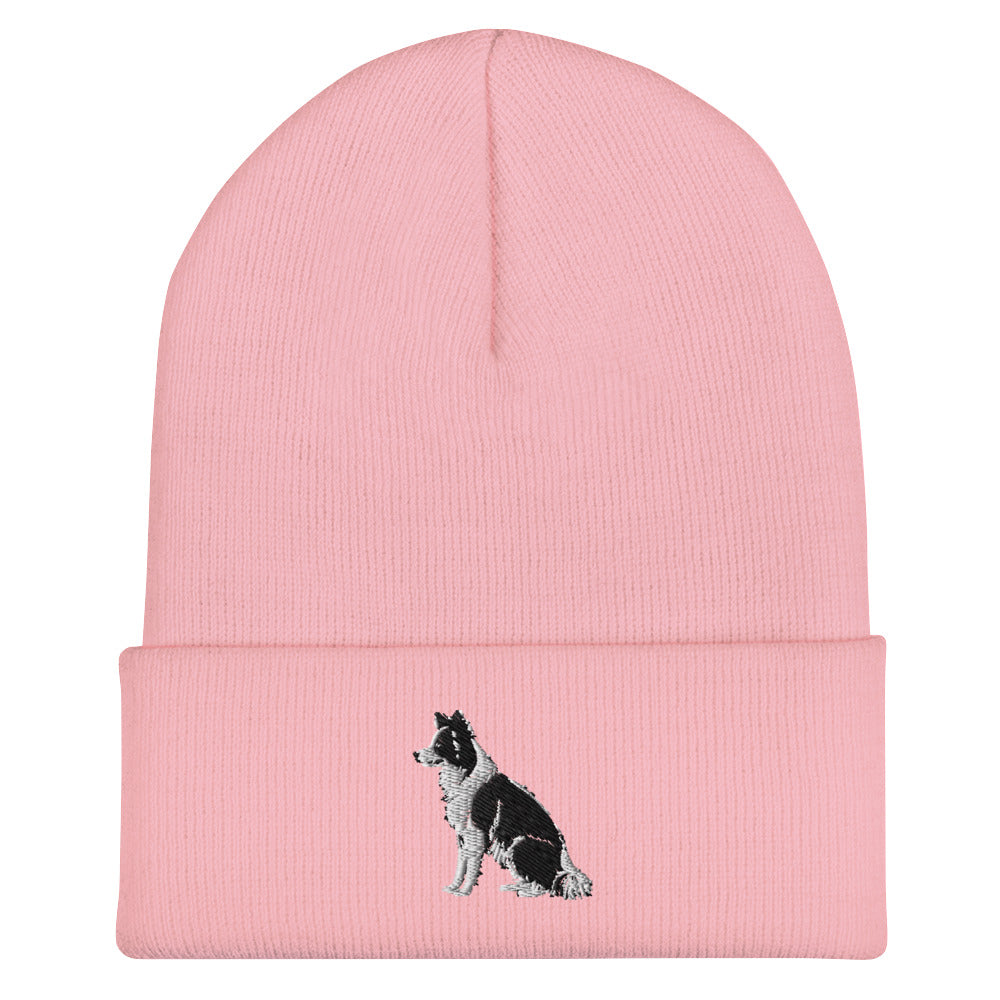 Embroidered Collie Craze Boy Cuffed Beanie