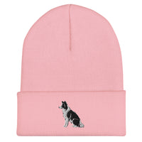 Embroidered Collie Craze Boy Cuffed Beanie