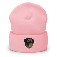 Embroidered Color Rottie Cuffed Beanie