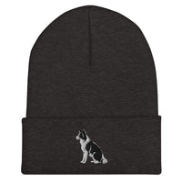 Embroidered Collie Craze Boy Cuffed Beanie