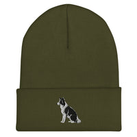 Embroidered Collie Craze Boy Cuffed Beanie