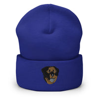 Embroidered Color Rottie Cuffed Beanie