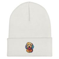 Doodle Boy Color Pop Embroidered Cuffed Beanie