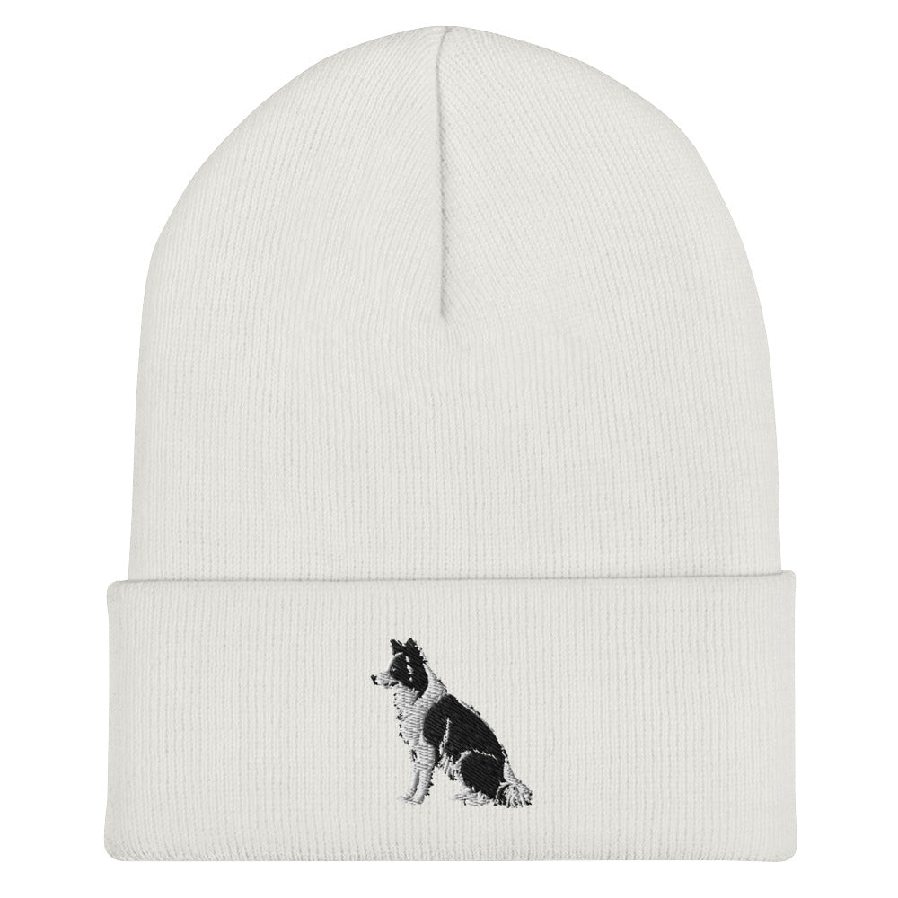 Embroidered Collie Craze Boy Cuffed Beanie