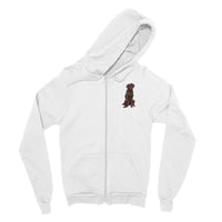 Cocoa Printed Zip Hoodie