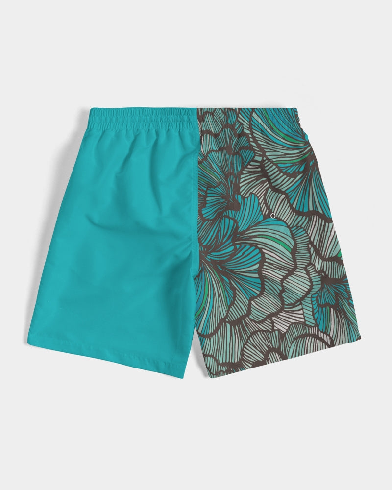 Men's Sea Petal Swirl Swim Trunks with UPF 50+