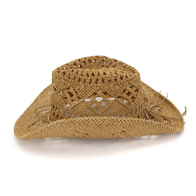 Stylish Unisex Summer Crochet Cowboy Hat