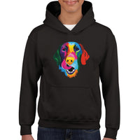 Color Silly Lab Printed Kids Pullover Hoodie