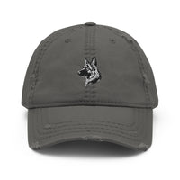 Embroidered Classic Shepherd Girl Distressed Dad Hat