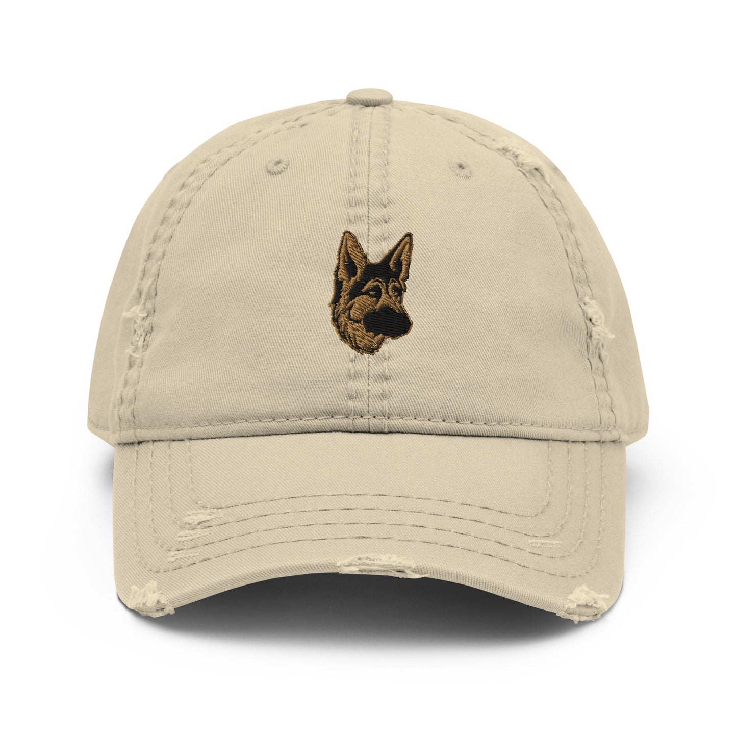 Embroidered Shepherd Girl Distressed Dad Hat