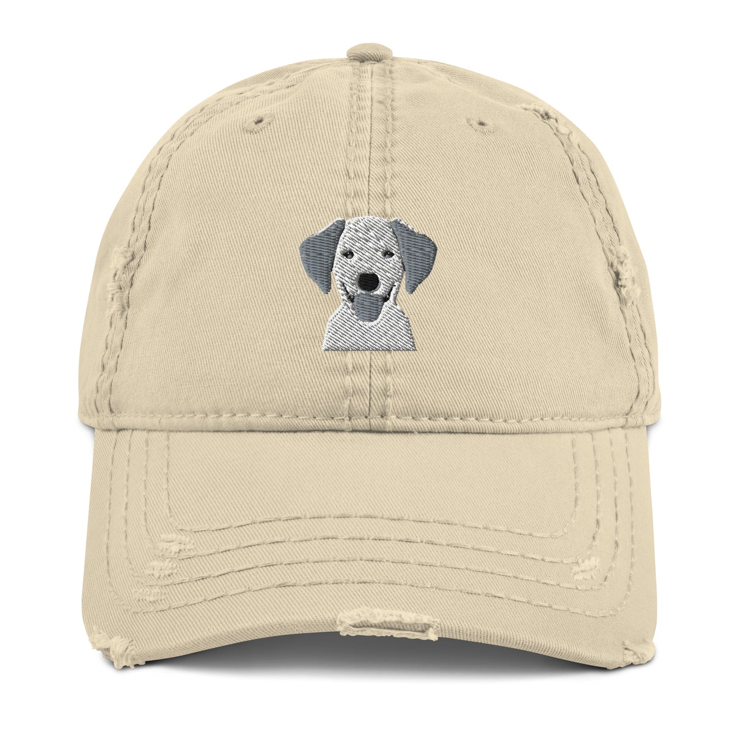 Embroidered Classic Silly Lab Distressed Dad Hat