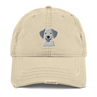 Embroidered Classic Silly Lab Distressed Dad Hat