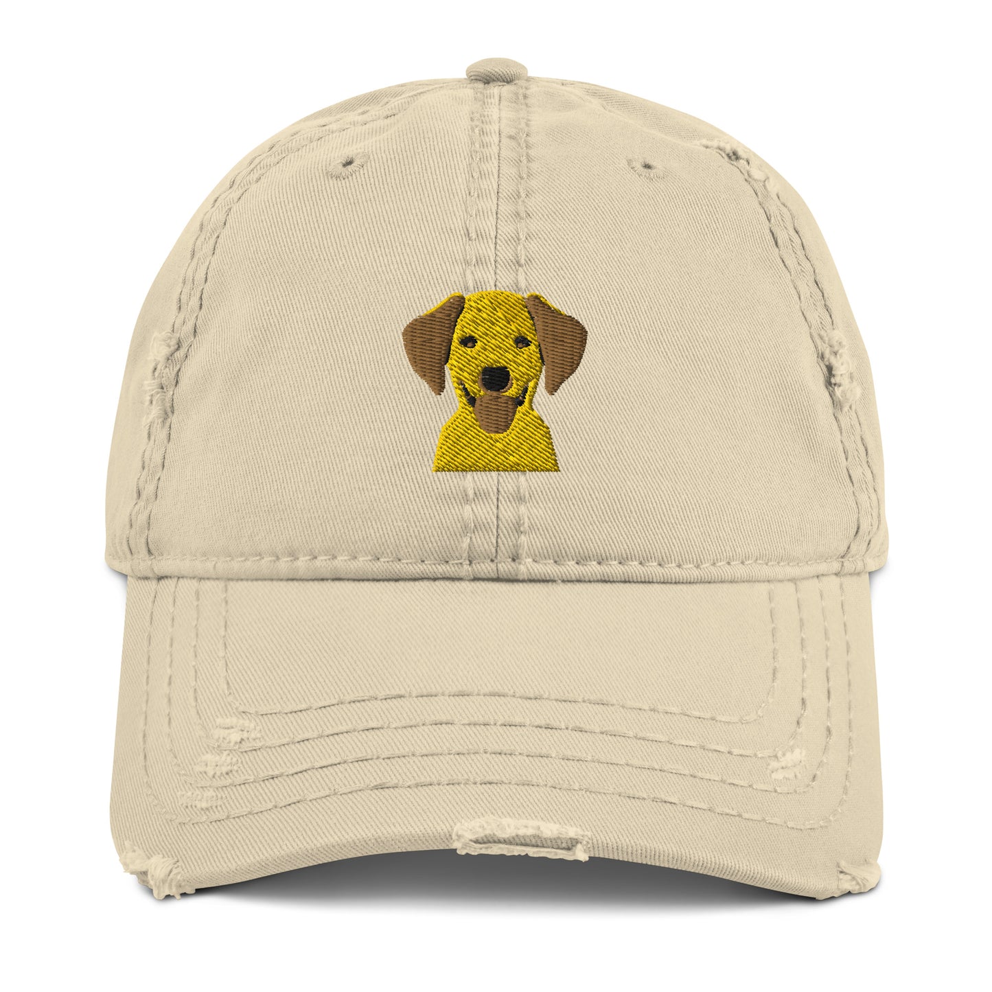 Embroidered Silly Lab Distressed Dad Hat