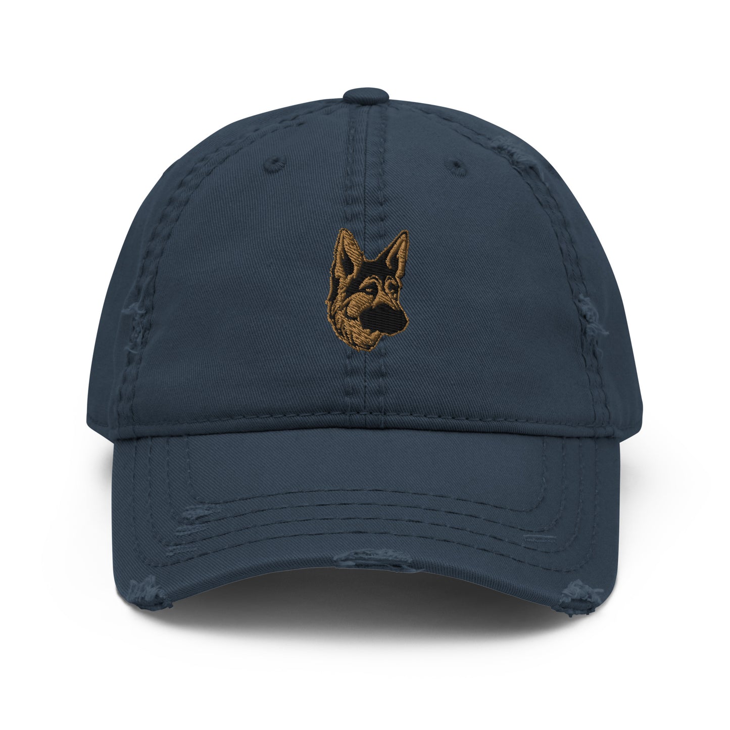 Embroidered Shepherd Girl Distressed Dad Hat