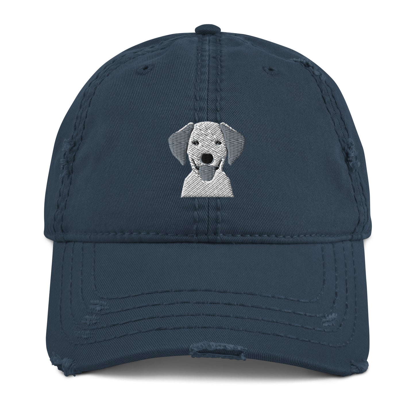 Embroidered Classic Silly Lab Distressed Dad Hat