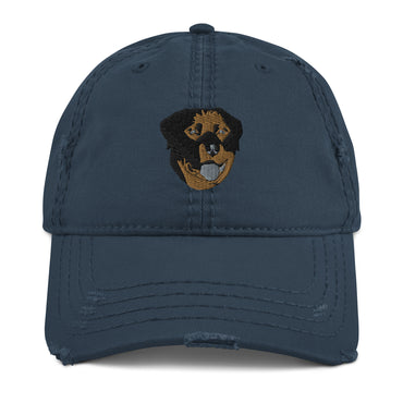 Embroidered Color Rottie Distressed Dad Hat