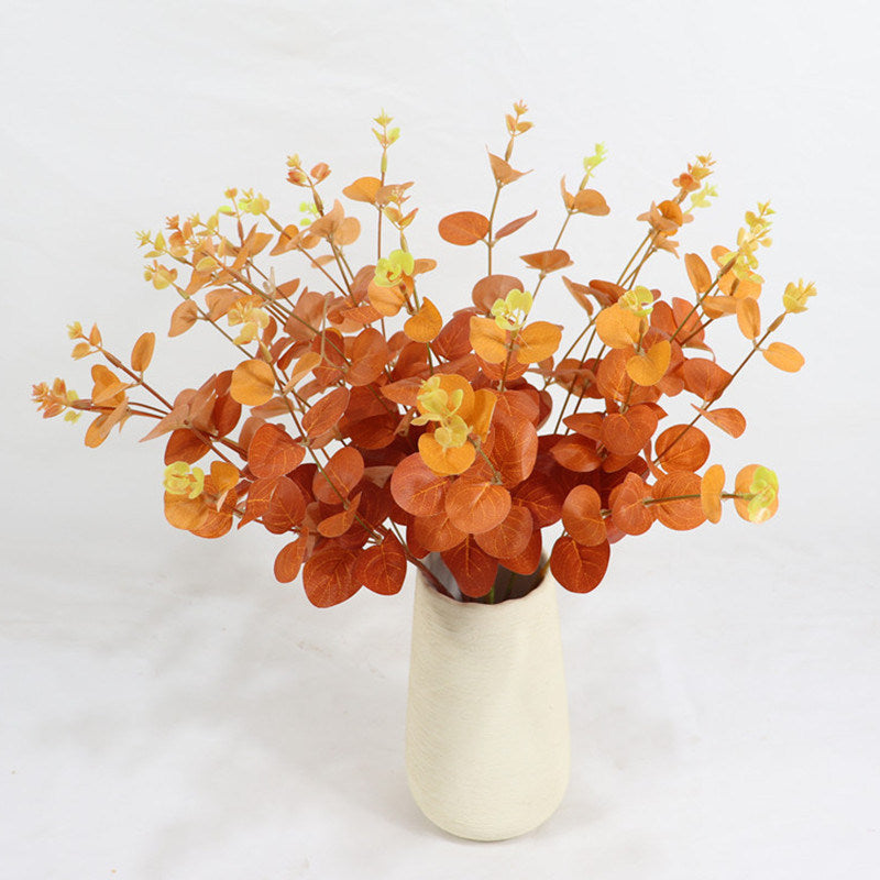 3pcs Artificial Eucalyptus Stems Fall Decorations with Fall Eucalyptus Leaves Autumn Decorations for Office and Home Artificial Plants for Floral Arrangement