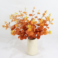 3pcs Artificial Eucalyptus Stems Fall Decorations with Fall Eucalyptus Leaves Autumn Decorations for Office and Home Artificial Plants for Floral Arrangement