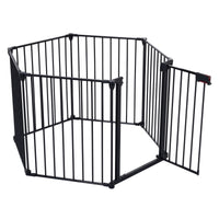 4-in-1 Configurable Metal Safety Gate with Walk-Through Door