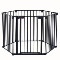 4-in-1 Configurable Metal Safety Gate with Walk-Through Door