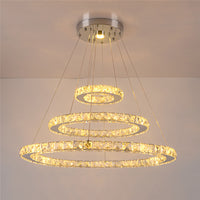 Elegant Crystal LED Pendant Light - Dimmable Modern Chandelier