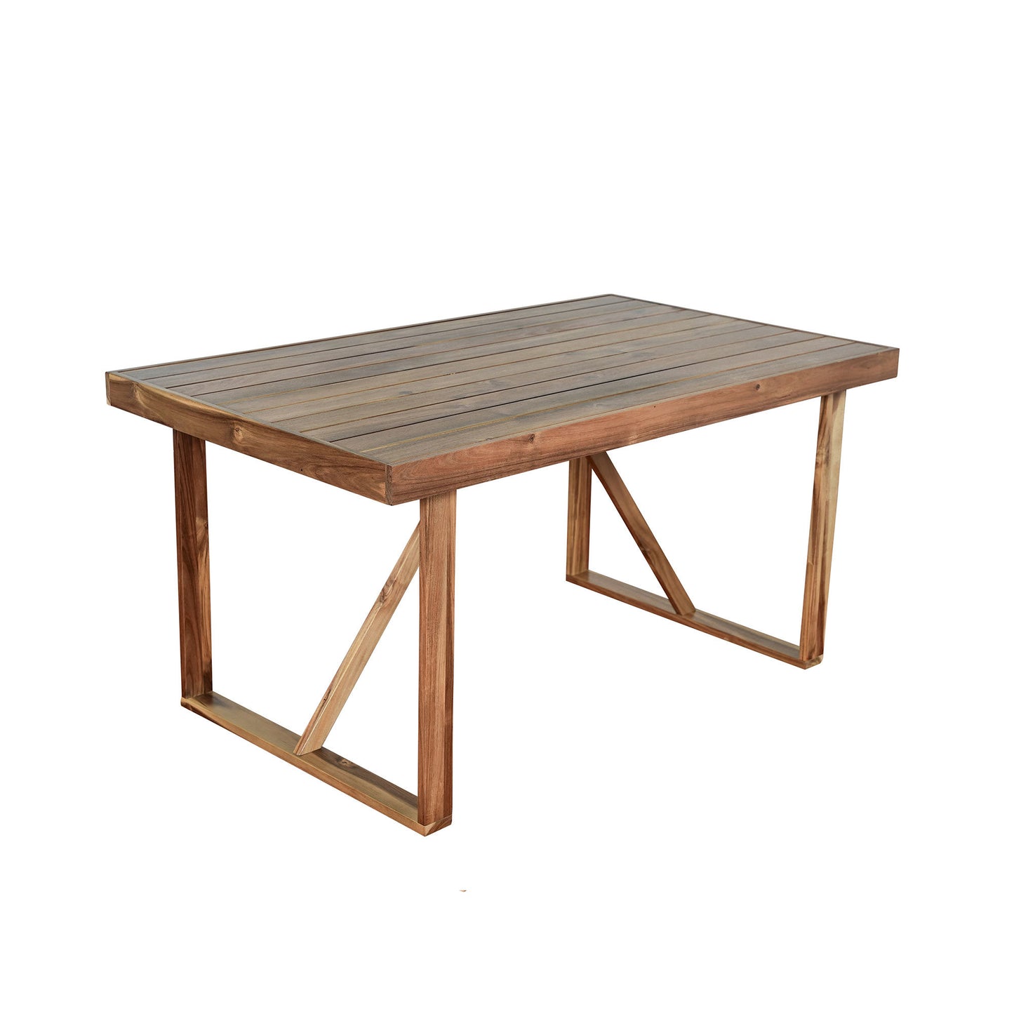 Acacia Wood Outdoor Table, Chairs & Bench Set