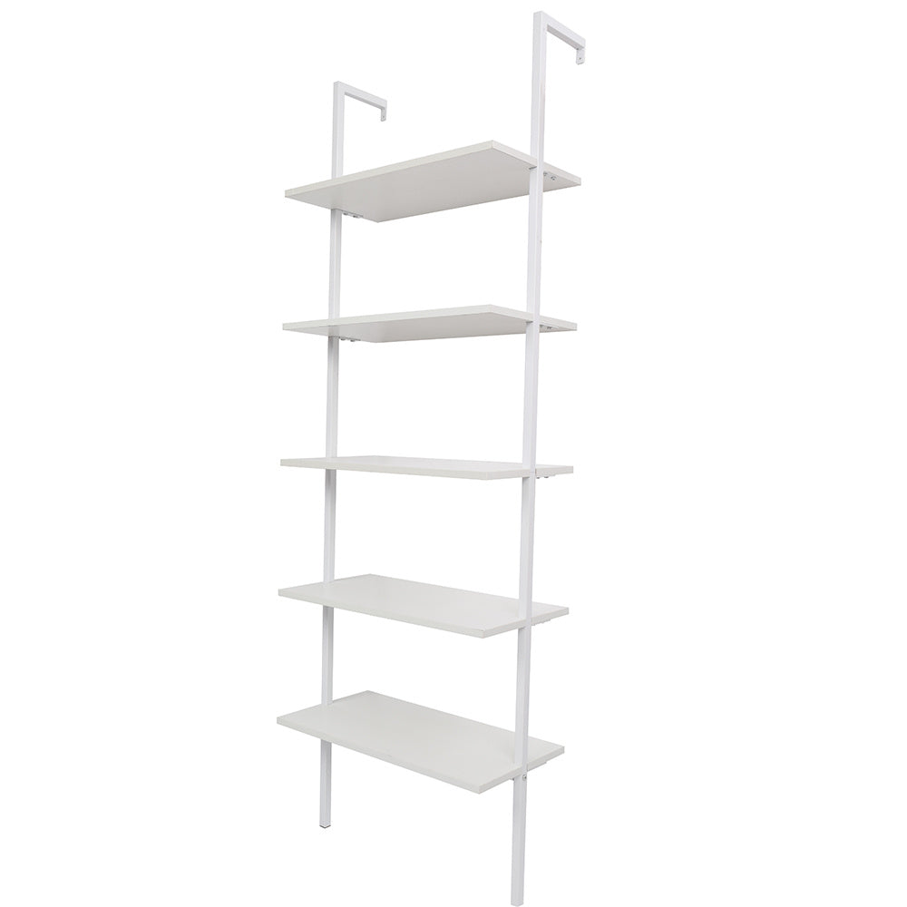 5-Tier Wall-Mounted Etagere Bookshelf - Metal Frame, 70.87" Tall