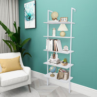 5-Tier Wall-Mounted Etagere Bookshelf - Metal Frame, 70.87" Tall