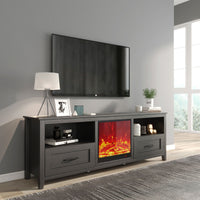 Modern Black TV Stand with Storage | Fits 60-79 Inch Screens