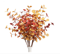 3pcs Artificial Eucalyptus Stems Fall Decorations with Fall Eucalyptus Leaves Autumn Decorations for Office and Home Artificial Plants for Floral Arrangement