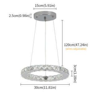 Elegant Crystal LED Pendant Light - Dimmable Modern Chandelier