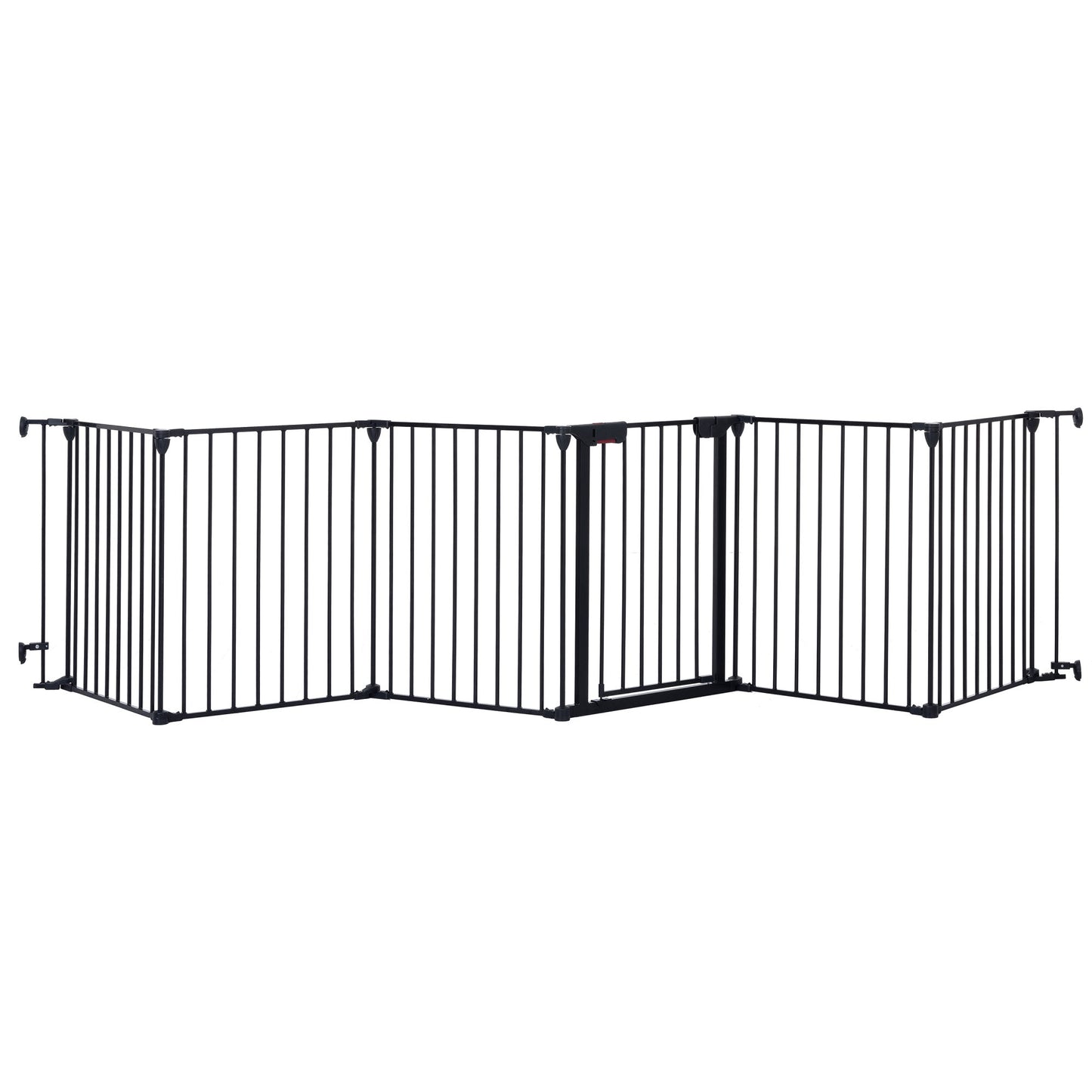 4-in-1 Configurable Metal Safety Gate with Walk-Through Door