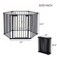 4-in-1 Configurable Metal Safety Gate with Walk-Through Door