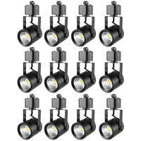 VEVOR 12-Pack LED Track Lighting Heads, 6.5W 3000K Warm White, Dimmable H-Type Track Lights, CRI85+ for True Color Rendering, Adjustable Tilt Angle