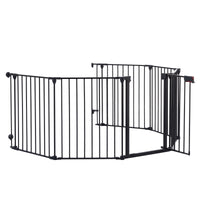 4-in-1 Configurable Metal Safety Gate with Walk-Through Door