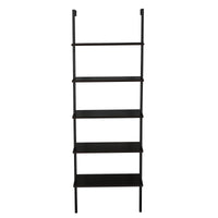 5-Tier Wall-Mounted Etagere Bookshelf -Black  Metal Frame, 70.87" Tall