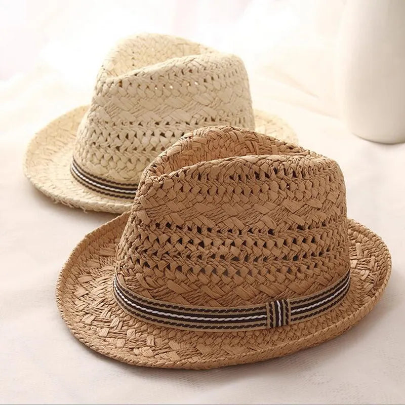 Women's Summer Straw Fedora Hat - Stylish and Breathable