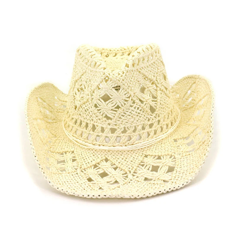 Stylish Unisex Summer Crochet Cowboy Hat