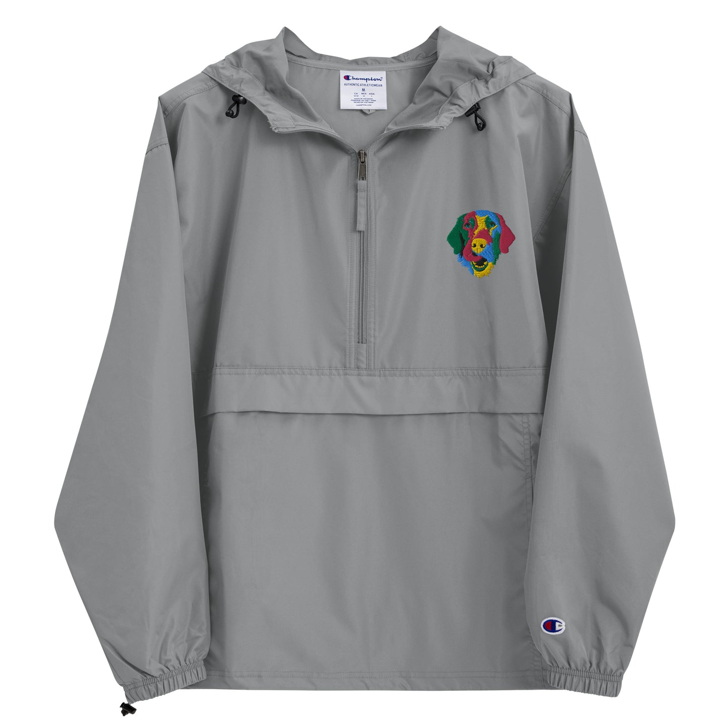 Embroidered Color Silly Lab Champion Packable Jacket