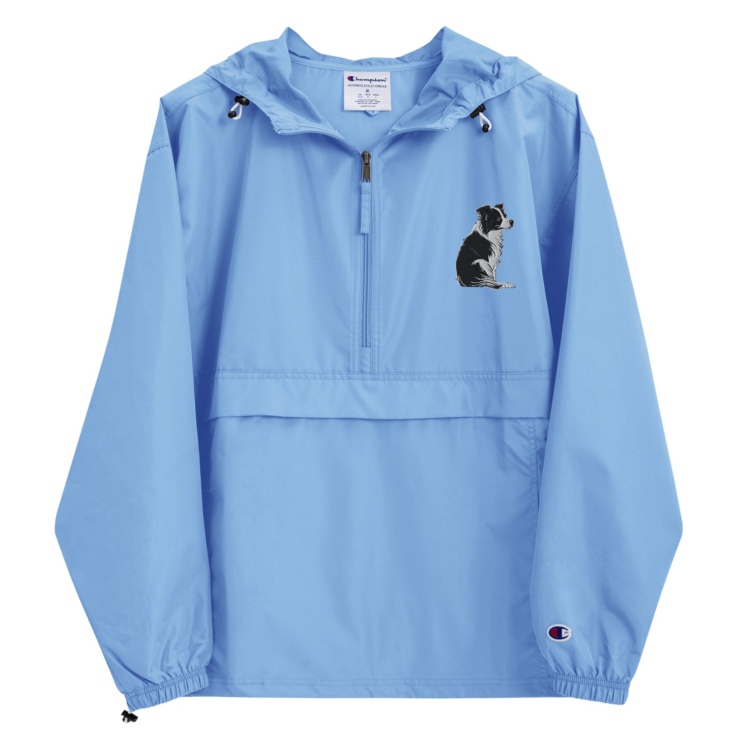 Embroidered Collie Craze Girl Champion Packable Jacket